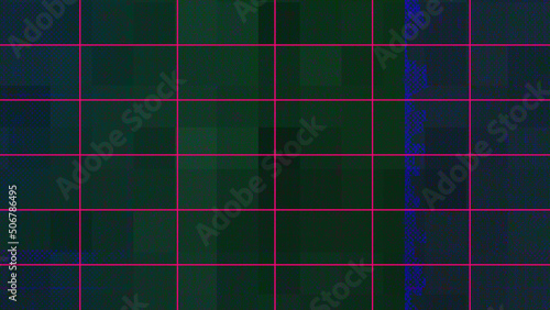 Abstract glitch art grid background image.