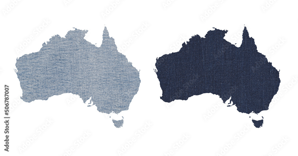 Political divisions. Patriotic sublimation denim textured backgrounds set on white. Australia