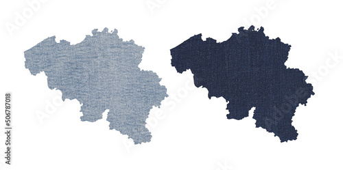 Political divisions. Patriotic sublimation denim textured backgrounds set on white. Belgium