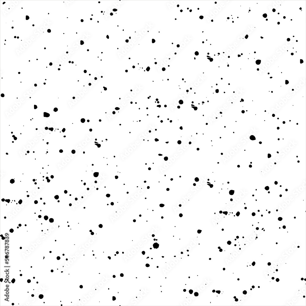 Handmade black splatter on white background. Seamless repeat pattern. Watercolor paint spatter, spots, dots, splashing in different sizes. Backdrop for overlay or montage. Vector illustration. Handmade black splatter on white background. Seamless repeat pattern. Watercolor paint spatter, spots, dots, splashing in different sizes. Backdrop for overlay or montage. Vector illustration.