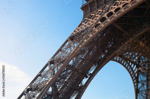 Detail Shot of Eiffel Tower in Paris France