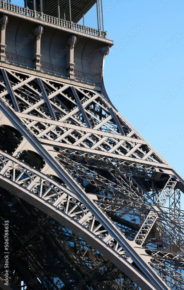 Detail Shot of Eiffel Tower in Paris France