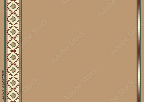 Wallpaper Mural Ethnic mexican pattern. Vector background with copy space for text. For banner, business card, restaurant menu, brochure cover. Native american south western vector pattern. Serape design. Torontodigital.ca