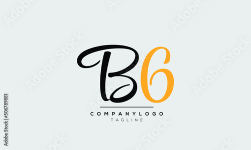 Alphabet letters Initials logo B6