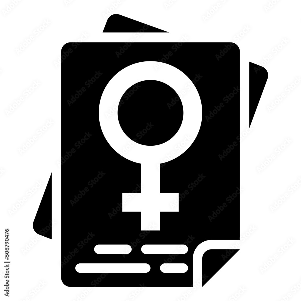 feminist law certificate glyph icon feminist law certificate glyph icon