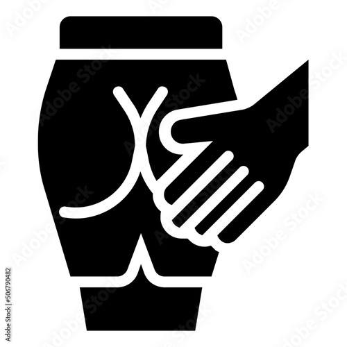 sexual harassment glyph icon