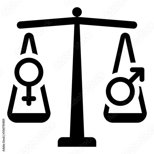 gender equality glyph icon