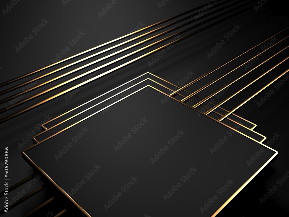 Modern abstract realistic paper with gold lines. Premium gradient geometric elements Modern abstract realistic paper with gold lines. Premium gradient geometric elements