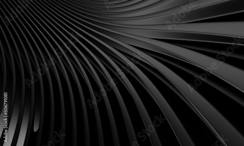 Fototapeta Naklejka Na Ścianę i Meble -  Dark elegance stripes waves pattern background