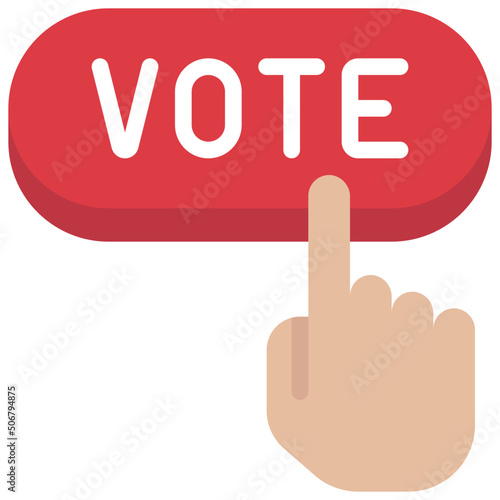 Press Vote Button Icon
