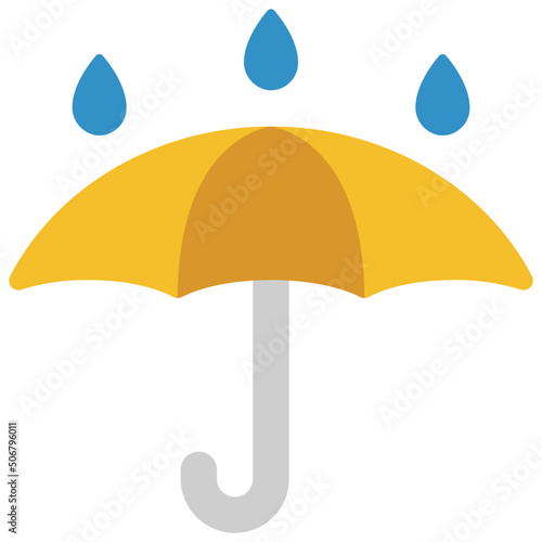 Raining On Umbrella Icon