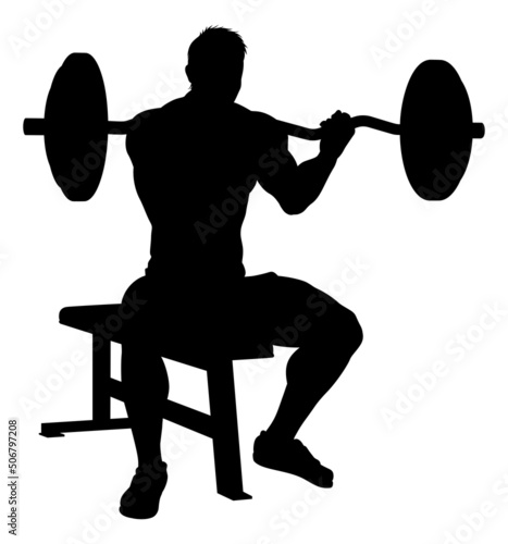Weight Lifting Man Weightlifting Silhouette