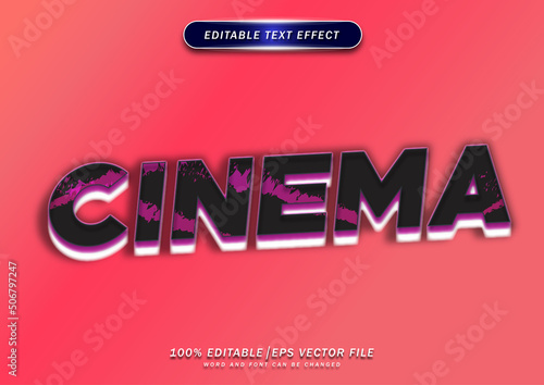 Colorful cinematic text editable effect