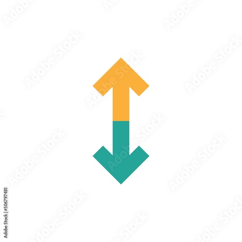 Free Download Flip Vertical icon. Two blue opposite line arrows isolated on white. Exchange icon. Good for web and software interfaces. Flip flop pictogram. - GFXLoad
