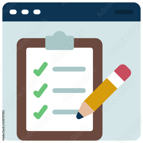 Online Test Checklist Icon