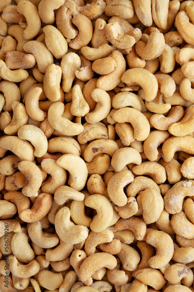 Homemade Roasted and Salted Cashews background Homemade Roasted and Salted Cashews background