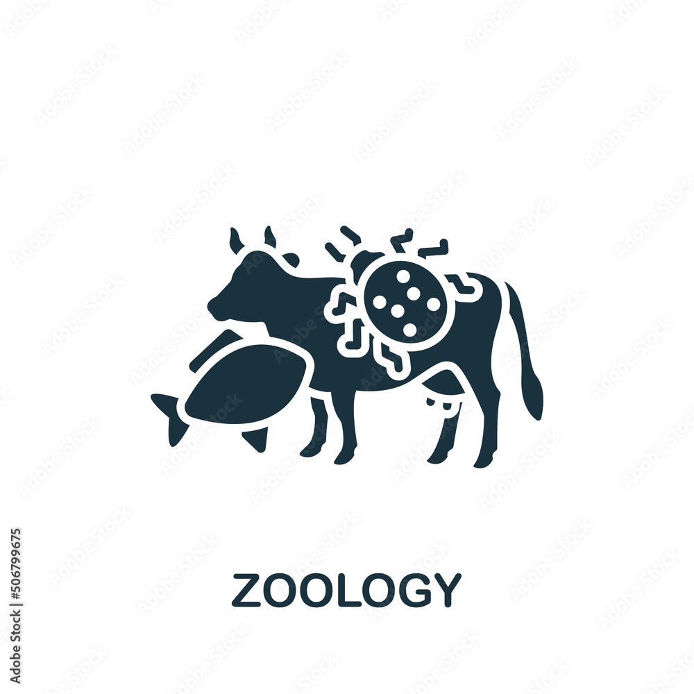 Zoology icon. Monochrome simple Science icon for templates, web design and infographics Zoology icon. Monochrome simple Science icon for templates, web design and infographics