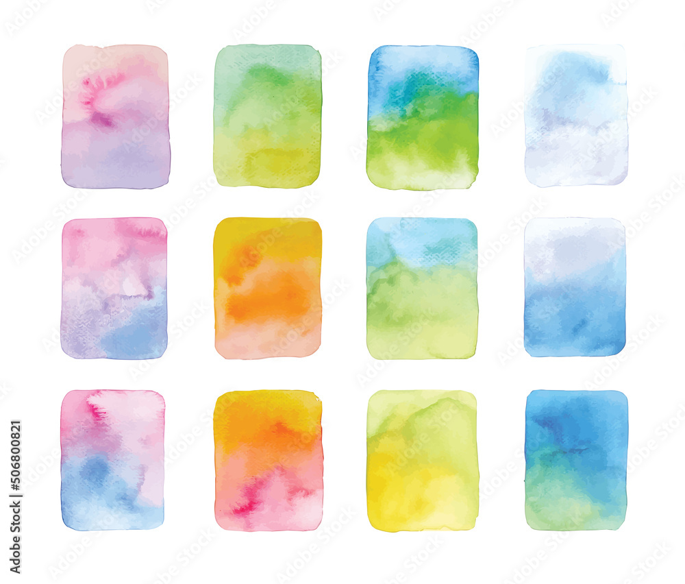 vertical square shape ombre pastel color backgrounds set. for label, tag, logo background. gradation watercolour style. vertical square shape ombre pastel color backgrounds set. for label, tag, logo background. gradation watercolour style.