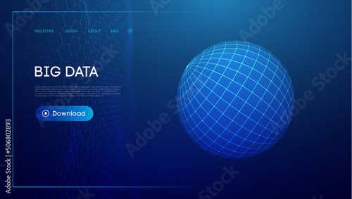 Technology sphere digital background. Cloud technology vector illustration. Sphere shield vector illustration.