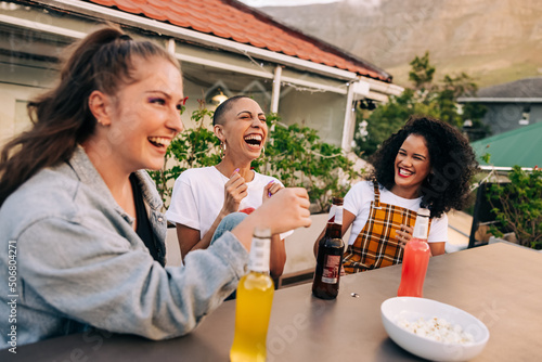 Sticker Laughter over drinks