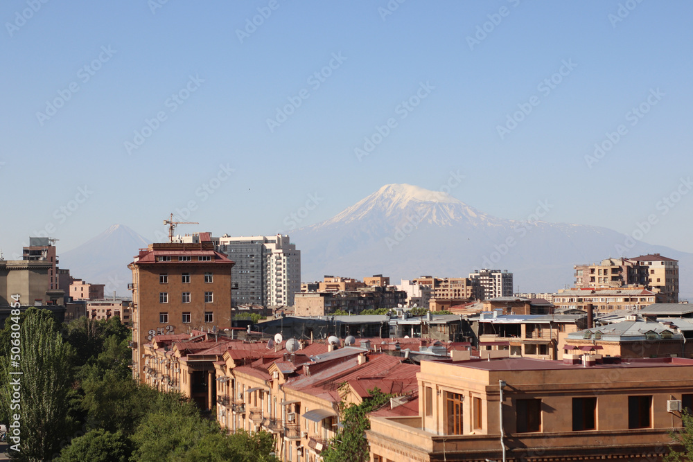 View of Mount Ararat from Yerevan, Armenia