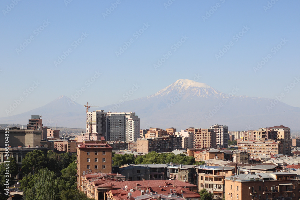Obraz premium View of Mount Ararat from Yerevan, Armenia