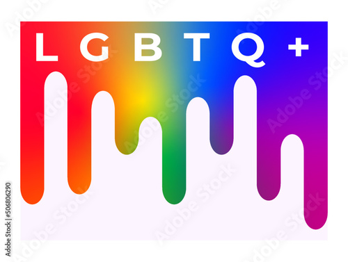 Rainbow paint dripping vector background, liquid drops with LGBTQ+ text. LGBT pride banner