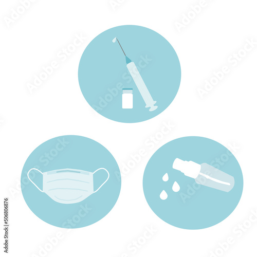 Wallpaper Mural The vector icon of prevention concept for protection from pathogen infection such as COVID-19 and other virus Torontodigital.ca