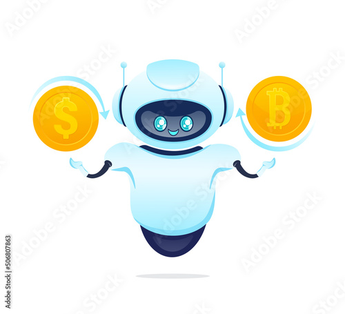 Trading bot. Stock trading concept. Artificial intelligence. Abstract background