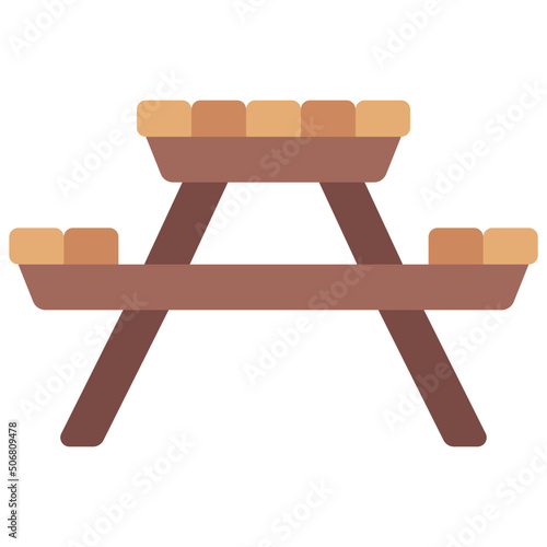 Outdoor Picnic Table Icon