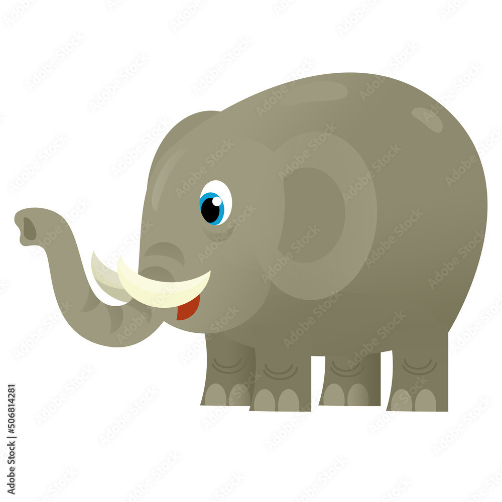 Cartoon wild animal happy elephant illustration Cartoon wild animal happy elephant illustration