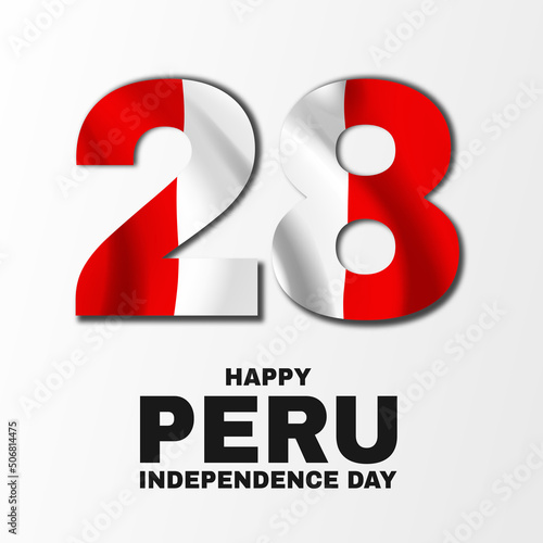Vector Illustration of Peru Independence Day. 