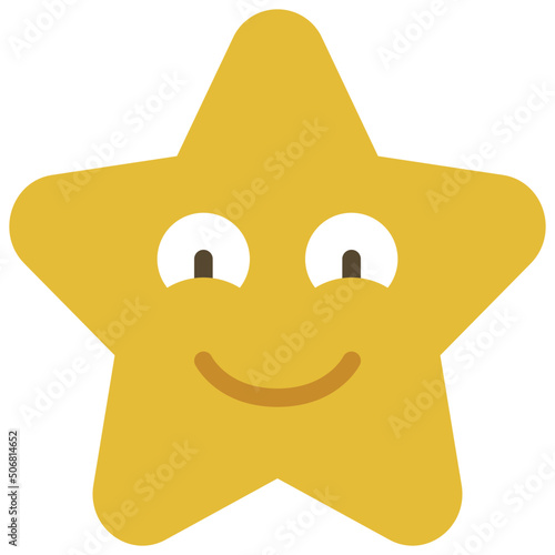 Happy Emoji Star Icon