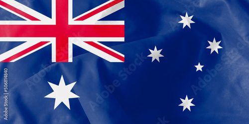 Australian flag. The flag of Australia is one of the state symbols of the country. © homeworlds