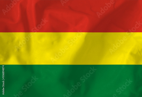 State flag of Bolivia. Flag of the Plurinational State of Bolivia. photo