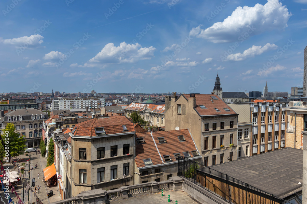 Rue de l'Epee and the city as viewed from L'Ascenseur, Brussels, Belgium 