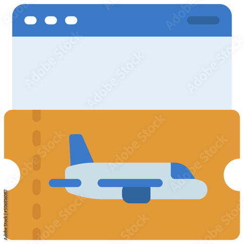 Digital Plane Ticket Icon