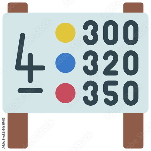 Hole Distance Sign Icon