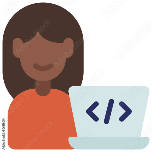 Developer Female Icon