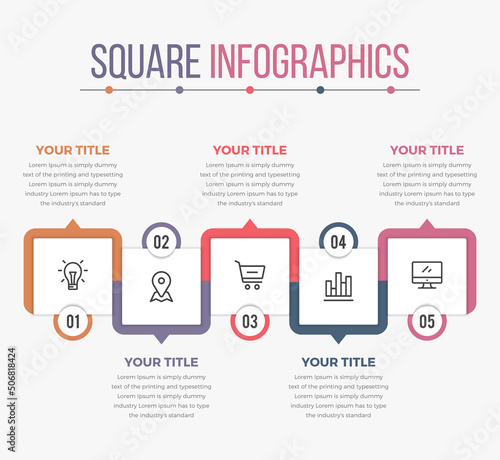 Square Infographics (5 Steps)