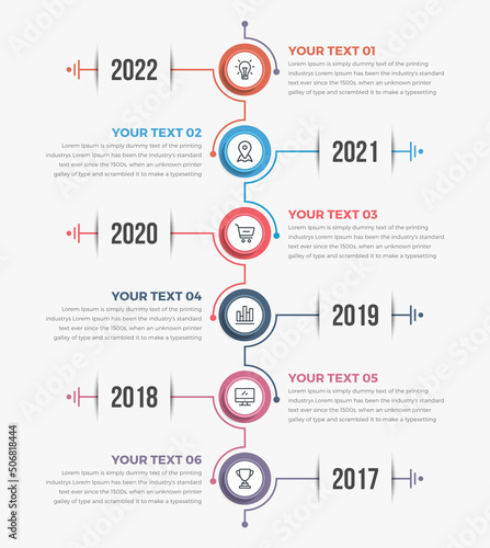 Vertical Timeline Infographics photo