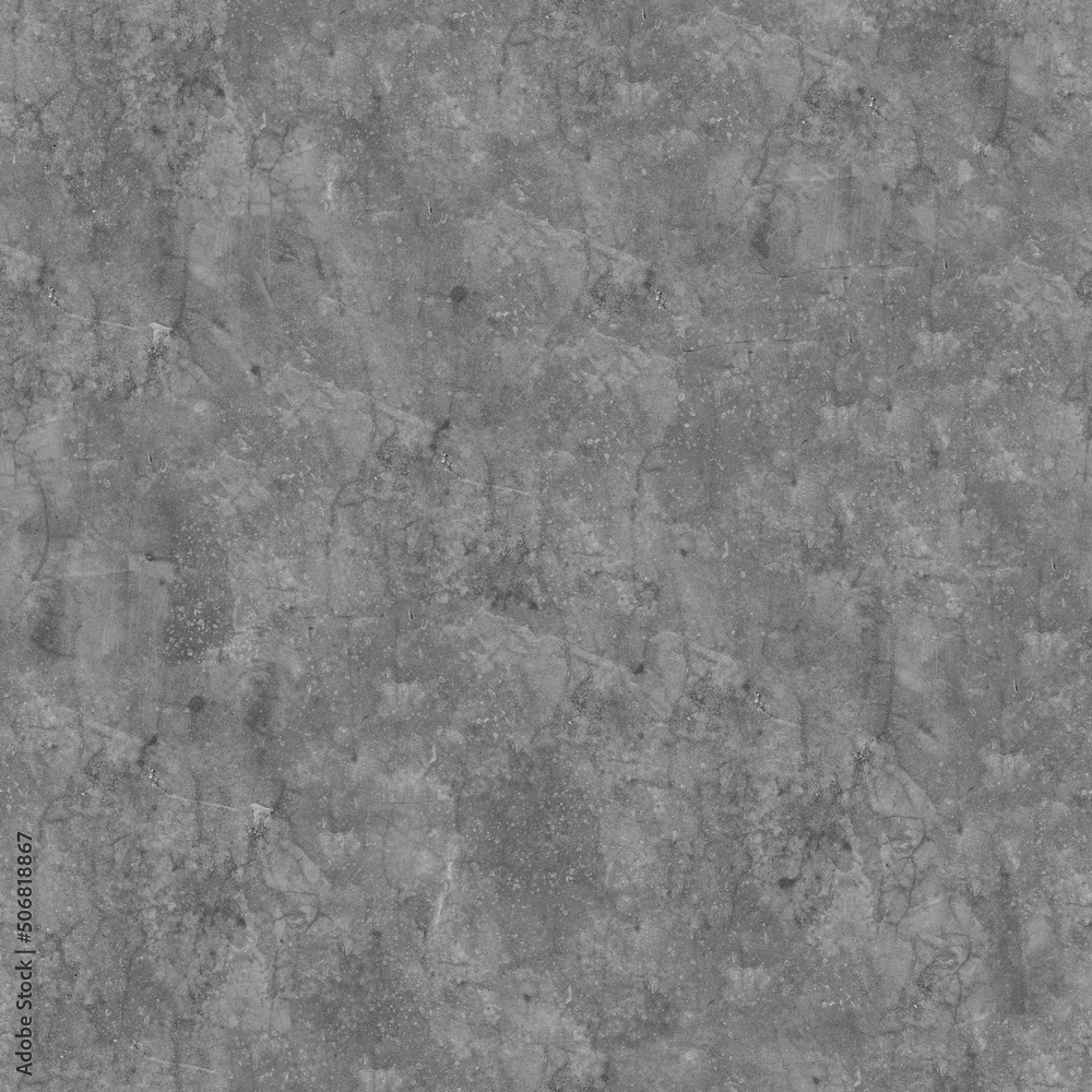 Grey Rough Seamless Concrete Material Texture, Grunge Dirty Floor Surface Sctucture, Empty Copy Space Solid Plaster Wallpaper Background