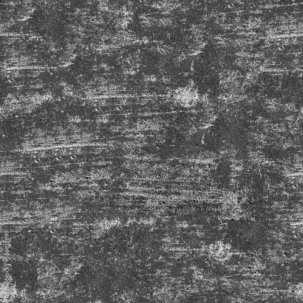 Fototapeta premium Grey Rough Seamless Concrete Material Texture, Grunge Dirty Floor Surface Sctucture, Empty Copy Space Solid Plaster Wallpaper Background