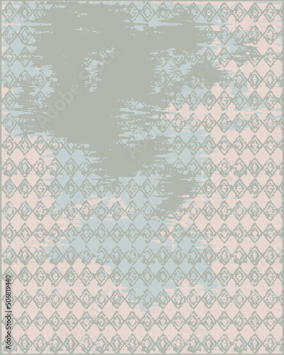 Trendy Seamless pattern in patchwork style. Embroidered print for carpet, rug, scarf, cloth, textile, wallpaper, wrapping paper. Ethnic and tribal motifs. Handwork. Vector illustration. Tile design.
