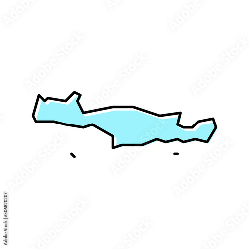 crete greece island color icon vector illustration