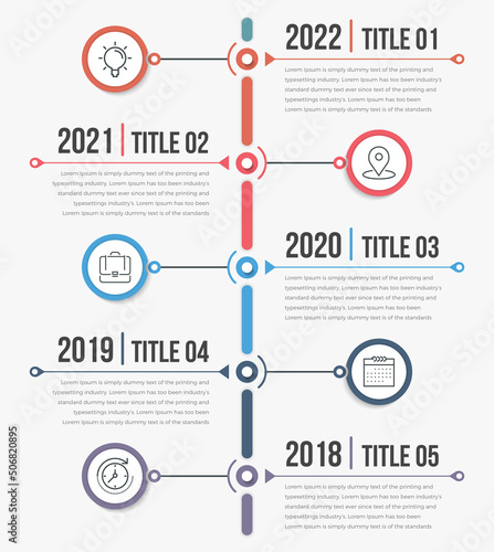 Vertical Timeline Infographics
