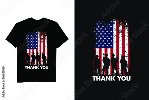 Memorials day veteran us flag t-shirt design