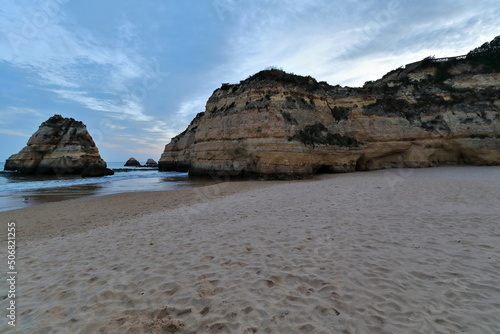 Rock formations-Praia da Rocha Beach-Miradouro dos Tres Castelos Viewpoint. Portimao-Portugal-241 photo