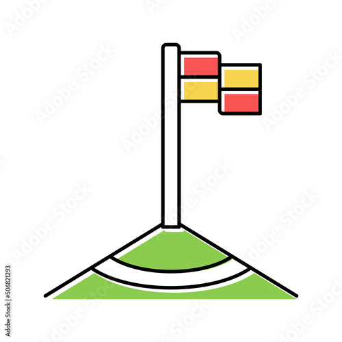 corner kick color icon vector illustration