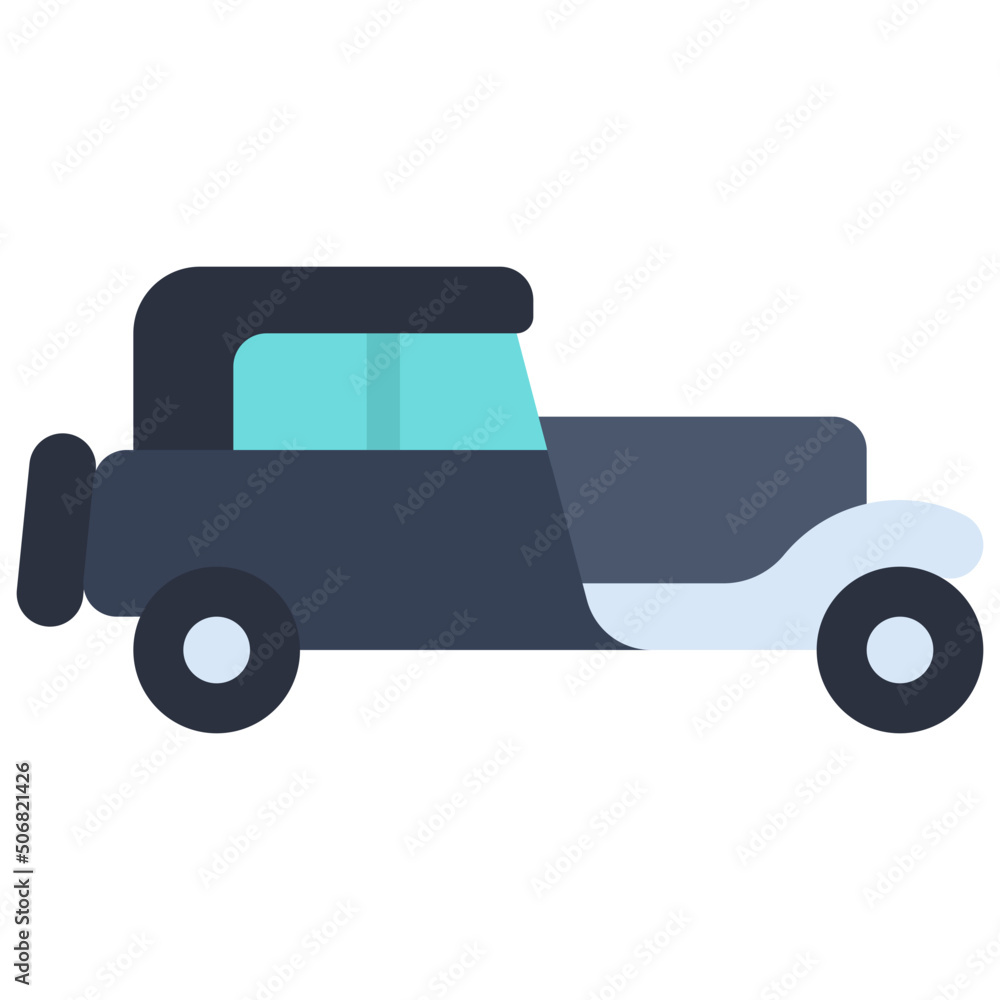 Old Long Car Icon Old Long Car Icon